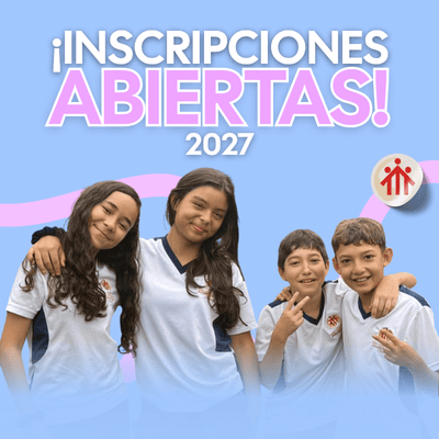Imagen de inscripciones abiertas 2027 con estudiantes del Colegio Salesiano San Juan Bosco Tuluá